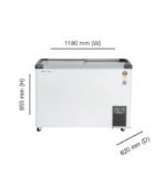 Voltas Flat Glass Top Freezers – 340 Ltr, 5 Star