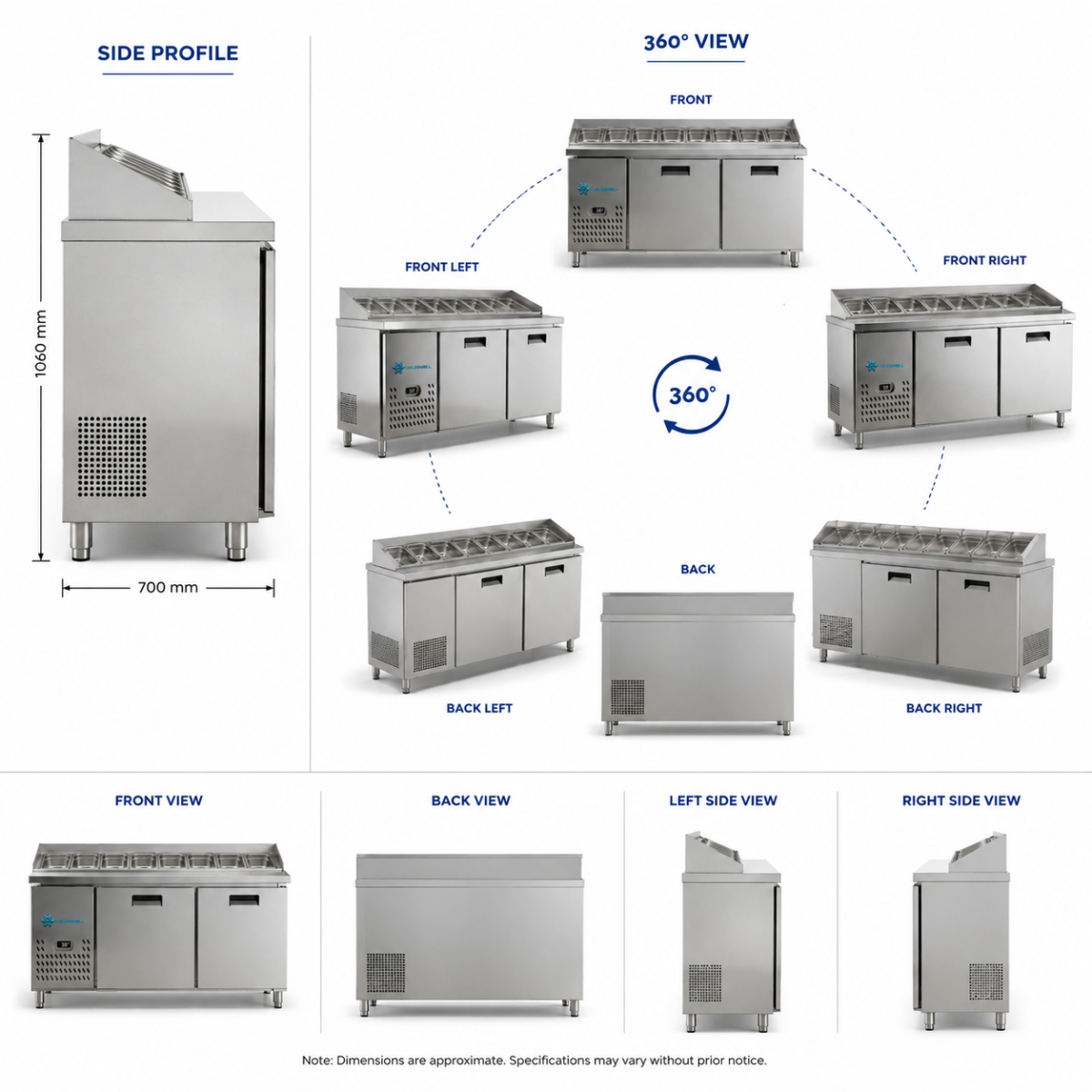 Salad Prep Table SD1500 side view