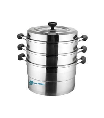 Coldshell 3 Tier Momo Steamer, Size 34cm