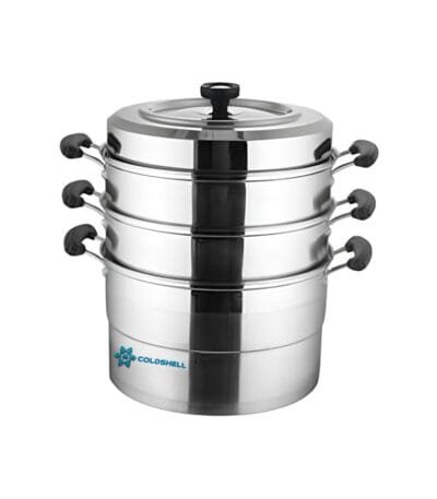 Coldshell 3 Tier Momo Steamer, Size 36cm