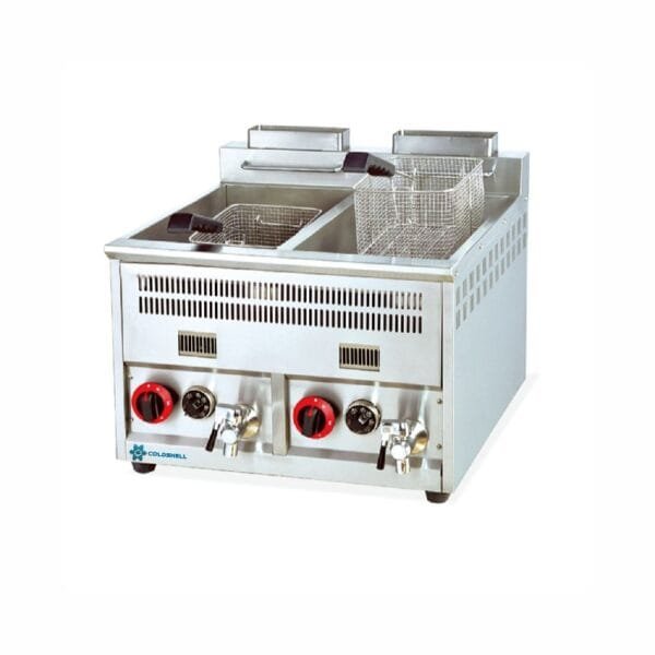 Coldshell Double Gas Fryer 16 Ltr X 2