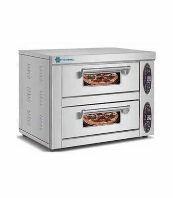 Coldshell Electric Stone Pizza Oven Double Deck Double Tray