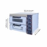 Coldshell Electric Stone Small Pizza Oven Double Deck AMS02