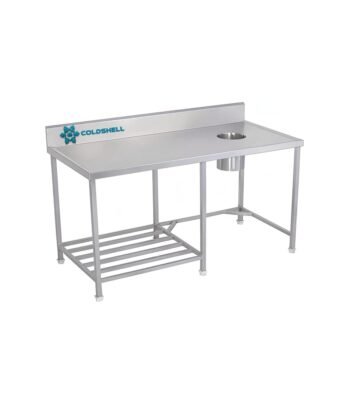 Coldshell Dish landing Table with Garbage Chute GCT48