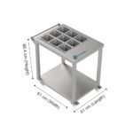 Coldshell Masala Trolley MT24, With 9 Containers