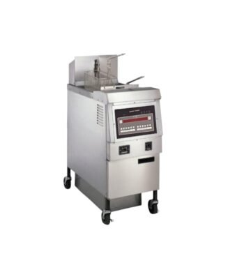 Henny Penny Gas Open Fryer - Computron 1000. Programmable. Melt Mode, Idle Mode. Two 4-character Led Display Per Control. With Filtration - Single Vat. 2 X Half Basket, OFG 321 Single Vat